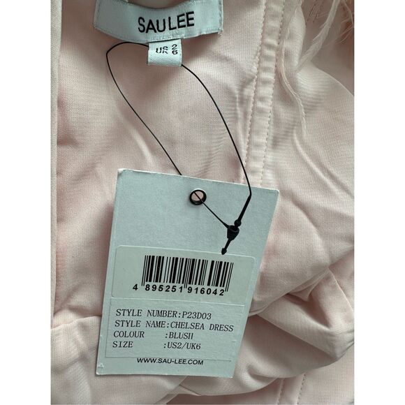 NWT SAU LEE Chelsea Dress in Blush Size US 2 $695 - Picture 11 of 11